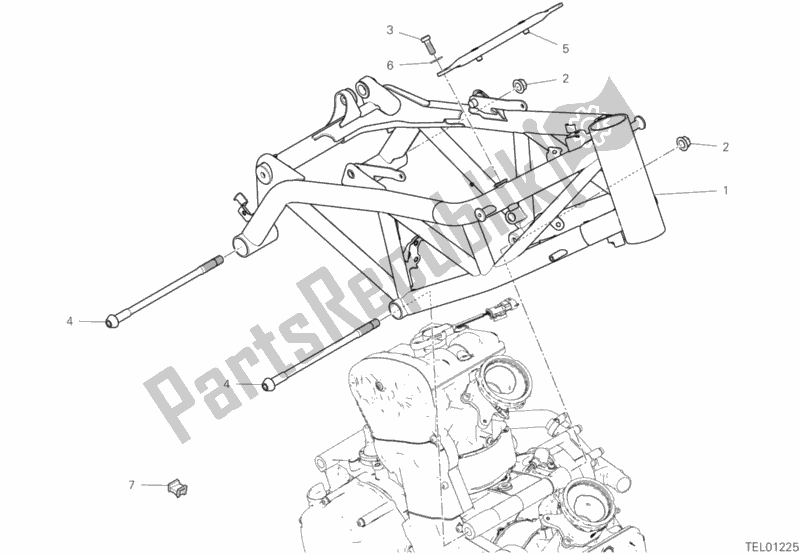 Toutes les pièces pour le Cadre du Ducati Hypermotard 950 SP USA 2020